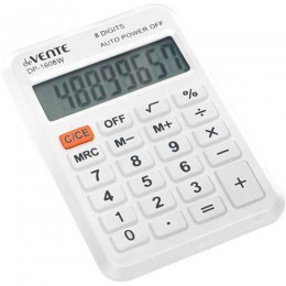 Калькулятор 8 разрядов карманный deVENTE DP-1608W, белый, 58*88*11мм