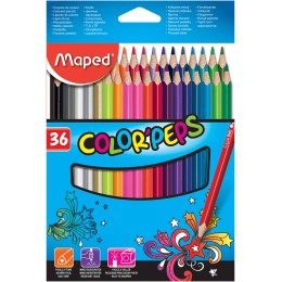 Карандаши 36цв MAPED 'Color Pep's', трехгранные, заточенные