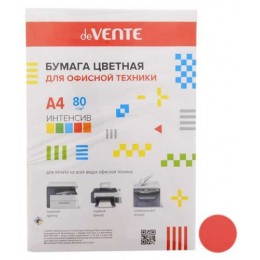 Бумага А4 80г/м2 50л deVENTE интенсив, красная, 2072418