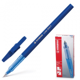 Ручка шариковая синяя STABILO 'Liner 808 F', корпус синий