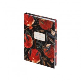 Блокнот А6 80л клетка 'Флора. Гранат' АЛЬТ, тв.обложка, сшивка