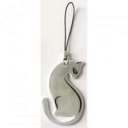 Подвес светоотражающий deVENTE 'Cat' 4*6см, винил, белый