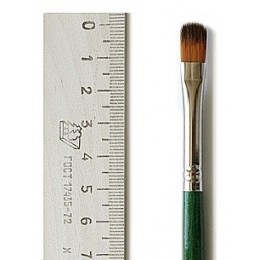 Кисть Синтетика овальная № 12 (под колонок), длинная ручка