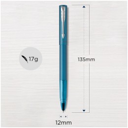 Ручка роллер /PK 'Vector XL Teal' черная, 0,8мм, подарочная упаковка