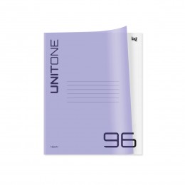 Тетрадь 96л А5 клетка 'UniTone. Neon' сиреневая, BG, пластиковая обложка Тетрадь 96л А5 клетка 'UniTone. Neon' сиреневая, BG, пластиковая обложка