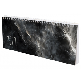 Планинг 2027г. 285*112мм 64л. 'Black marble' STAFF, картонная обложка