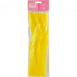 Проволока синельная для творчества 'Пушистая', желтая, 10 шт. 1,5*30 см, deVENTE