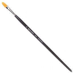 Кисть синтетика жесткая, овальная, № 10 BRAUBERG ART CLASSIC, художественная проф., длинная ручка