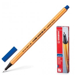Ручка капиллярная 0,4мм синяя STABILO 'Point'