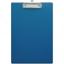 Папка-планшет с прижимом А4 ПВХ синий OfficeSpace
