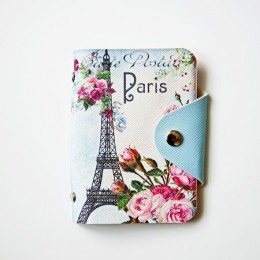 Обложка для карт 'Paris', кожа PU, 107х76 мм, на кнопке, на 10 карт