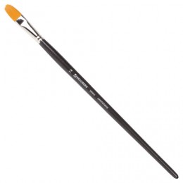Кисть Синтетика овальная № 14 BRAUBERG ART 'Classic', жесткая, длинная ручка