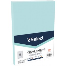Бумага А4 80г/м2 100л VSelect, пастель, голубая