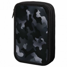 Пенал 3 отделения 19*11см 'Black camo' ПИФАГОР, ламинированный картон