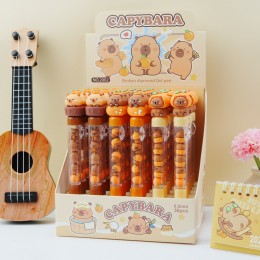 Ручка гелевая 0,5мм черная Kimira 'Capybara', ассорти