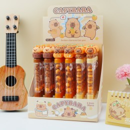 Ручка гелевая 0,5мм черная Kimira 'Capybara', ассорти