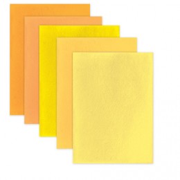 Цветной фетр для творчества А4 210*297мм BRAUBERG 5л., 5цв., толщ. 2мм, оттенки желтого