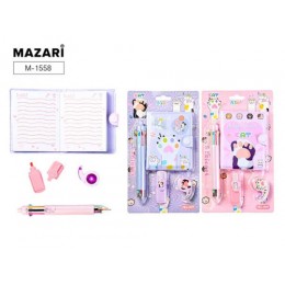 Подарочный набор MAZARI 'Лапки' (блокнот, 8ми цветная ручка, маркер, скотч)