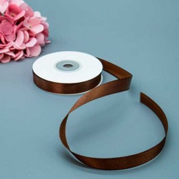 Лента декоративная шоколадная, 1,2см*22,85м, атласная