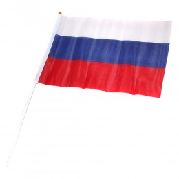 Флаг России 'Триколор' 14*21см, ручка