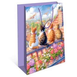 Пакет подарочный 33*42,5*10см 'Котики'