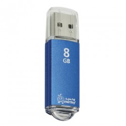 Карта памяти 8Gb Smart Buy 'V-Cut' USB 2.0, Flash Drive, синий (металл.корпус)