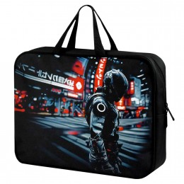 Папка с ручками А4+ ФЕНИКС+ 'Гонщик в шлеме', полиэстер, на молнии, 1 отделение