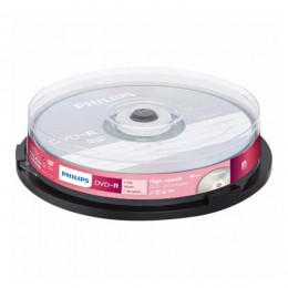 DVD-R диск, PHILIPS 4,7 Гб 16x Cake Box (1шт)