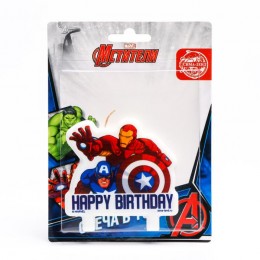 Свеча для торта 'Happy Birthday', Мстители