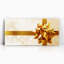 Конверт для денег без надписи, золотой бант, Дарите Счастье