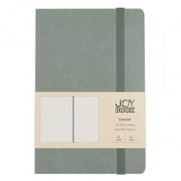Бизнес-блокнот А6- 96л клетка 'Joy Book. Мятное мороженое' ЭКСМО, иск.кожа, на резинке