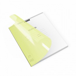 Тетрадь 24л клетка 'CoverPrо Neon' желтая, с пластиковой обложкой, ERICH KRAUSE