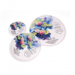 Планшет для акварели D-10см 10л, склейка, 'Monet, круглый, 300 г/м2, 100% хлопок, МАЛЕВИЧЪ