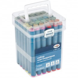 Набор спиртовых маркеров 36цв ГАММА 'Студия', двусторонние, основные цвета, трехгран, /уценка