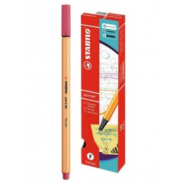 Ручка капиллярная 0,4мм клубнично-красная STABILO 'Point'
