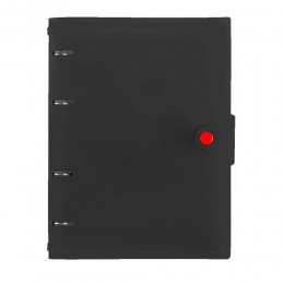 Тетрадь А4 80л клетка на кольцах 'Favorite Black. No 4' застежка-кнопка, пластиковая обложка, ЭКСМО