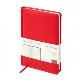Ежедневник А5 128л красный 'Prime' Bruno Visconti, кожзам, с индексами