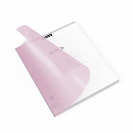 Тетрадь 24л клетка 'CoverPrо Pastel' розовая, с пластиковой обложкой, ERICH KRAUSE