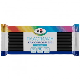 Пластилин 1цв 250гр ГАММА 'Классический', черный