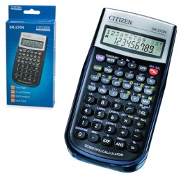Калькулятор 10+2 разрядов инженерный CITIZEN SR-270N черный, 236 функций, 154*80мм, сертеф. для ЕГЭ