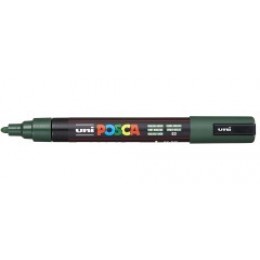 Маркер-краска английский зеленый 1,8-2,5мм UNI POSCA PC-5M, пулевидный наконечник