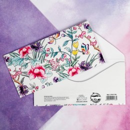 Конверт для денег 'Тропические цветы' 16,5*8 см 