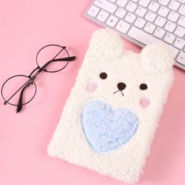 Блокнот А5 112л 'Мишка' молочный, Mikirei, плюш