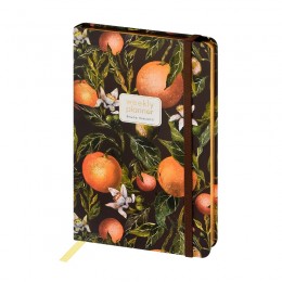 Еженедельник А5 72л 'Флора. Апельсины' Bruno Visconti, кожзам, золотой срез, с резинкой