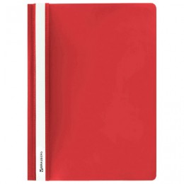 Папка-скоросшиватель А4 прозрачный верх красная 130/180 мкм BRAUBERG
