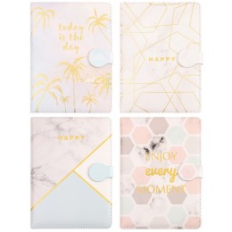 Блокнот А6+ 112л линия 'Гармония узоров' Mikirei, магнитная застежка