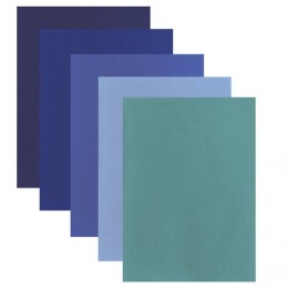 Цветной фетр для творчества, А4, ОСТРОВ СОКРОВИЩ, 5л, 5цв, толщина 2 мм, оттенки синего