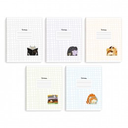 Тетрадь 12л клетка 'Озорные коты' ФЕНИКС+