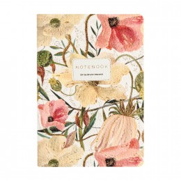 Блокнот А5 60л клетка 'Цветочная страсть' Bruno Visconti, экокожа