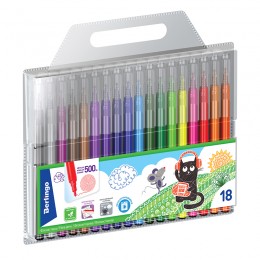 Фломастеры 18цв BERLINGO 'Жил-был кот', смываемые, блистер